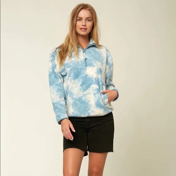 🔆O’NEILL🔆 LUCIE TIE DYE FLEECE SWEATSHIRT SWEATER JACKET - Picture 3 of 13